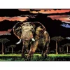 Peinture à gratter : Elephant - Figured'Art