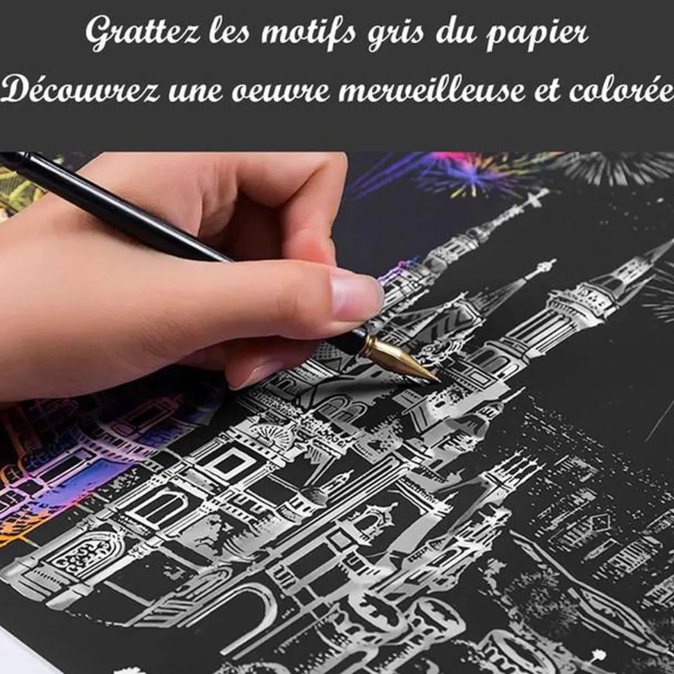 Peinture à gratter : Montgolfières en Turquie - Figured'Art