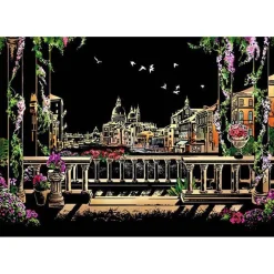 Peinture à gratter : Venise en Italie - Figured'Art