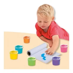 Peinture au doigt méga set 6 couleurs x 110ml - SES Creative