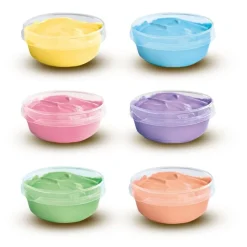 Peinture au doigt pastel 6 couleurs x 45 mL - SES Creative