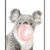 Peinture au numéro : koala et Chewing gum - sans châssis en bois - Figured'Art
