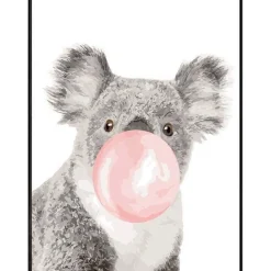 Peinture au numéro : koala et Chewing gum - sans châssis en bois - Figured'Art