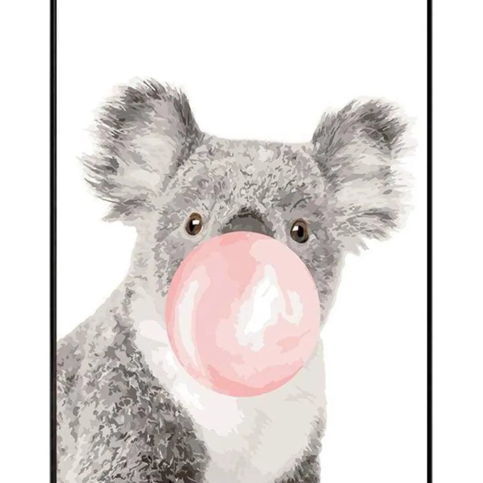 Peinture au numéro : koala et Chewing gum - sans châssis en bois - Figured'Art