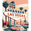 Peinture au numéro : Affiche Vintage Las Vegas - toile tendue sur châssis - Figured'Art