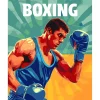Peinture au numéro : Affiche sportive Boxe - sans châssis en bois - Figured'Art