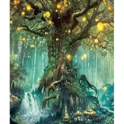Peinture au numéro : Arbre féérique - sans châssis en bois - Figured'Art