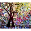 Peinture au numéro : Arbre effet vitrail - sans châssis en bois - Figured'Art