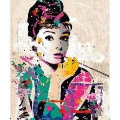 Peinture au numéro : Audrey - sans châssis en bois - Figured'Art