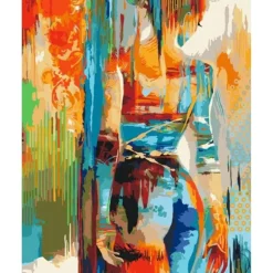 Peinture au numéro : Beauté en couleurs - sans châssis en bois - Figured'Art