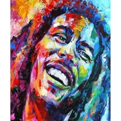 Peinture au numéro : Bob Marley Aquarelle - sans châssis en bois - Figured'Art