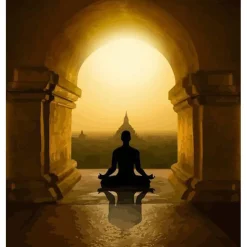 Peinture au numéro : Bouddhisme en Asie - sans châssis en bois - Figured'Art