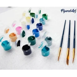 Peinture au numéro : Chaton Reflet Tigre - sans châssis en bois - Figured'Art