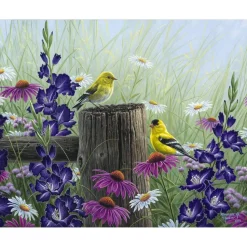 Peinture au numéro : Couple de chardonneret - sans châssis en bois - Figured'Art