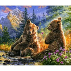 Peinture au numéro : Couple d'ours - sans châssis en bois - Figured'Art