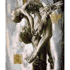 Peinture au numéro : Danse Classique en couple - sans châssis en bois - Figured'Art