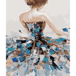 Peinture au numéro : Danseuse Classique de dos - sans châssis en bois - Figured'Art