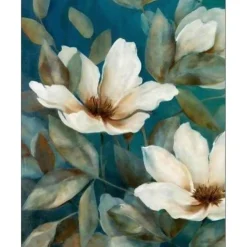 Peinture au numéro : Déclinaison de fleurs blanches - sans châssis en bois - Figured'Art