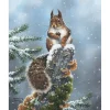 Peinture au numéro : Ecureuil perché - sans châssis en bois - Figured'Art