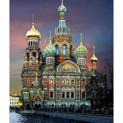 Peinture au numéro : Eglise russe - sans châssis en bois - Figured'Art