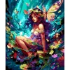 Peinture au numéro : Fée et papillons - sans châssis en bois - Figured'Art