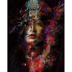 Peinture au numéro : Femme peinte - sans châssis en bois - Figured'Art