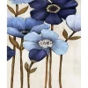 Peinture au numéro : Fleurs bleues - sans châssis en bois - Figured'Art
