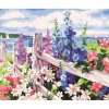 Peinture au numéro : Haie de Fleurs - sans châssis en bois - Figured'Art