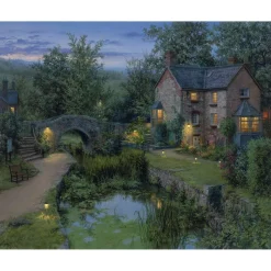 Peinture au numéro : Havre de paix lumineux - sans châssis en bois - Figured'Art