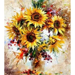 Peinture au numéro : Jolis Tournesols - sans châssis en bois - Figured'Art