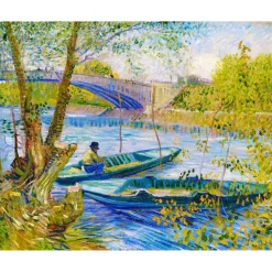 Peinture au numéro : La pêche au Printemps, Pont de Clichy - Van Gogh - sans châssis en bois - Figured'Art