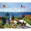 Peinture au numéro : La terrasse à Sainte-Adresse - Monet - toile tendue sur châssis - Figured'Art