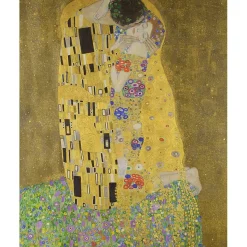 Peinture au numéro : Le baiser Klimt - toile tendue sur châssis - Figured'Art