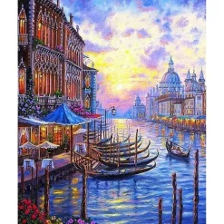Peinture au numéro : Le Grand Canal de Venise - toile tendue sur châssis - Figured'Art