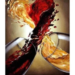 Peinture au numéro : Mélanges de vins - toile tendue sur châssis - Figured'Art