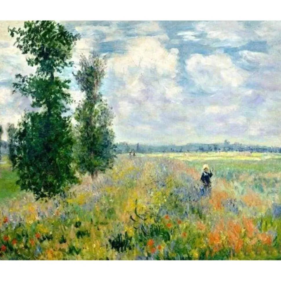 Peinture au numéro : Monet Champ de coquelicots - sans châssis en bois - Figured'Art
