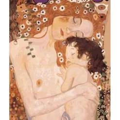 Peinture au numéro : Mère et enfant de klimt - toile tendue sur châssis - Figured'Art