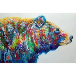 Peinture au numéro : Ours multicolore - sans châssis en bois - Figured'Art