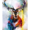 Peinture au numéro : Portrait de Cerf coloré - sans châssis en bois - Figured'Art