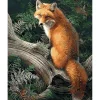 Peinture au numéro : Renard dans les Fougères - sans châssis en bois - Figured'Art