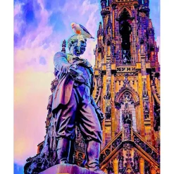 Peinture au numéro : Statue Edinburgh - sans châssis en bois - Figured'Art