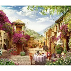 Peinture au numéro : Table mise pour le Petit Déjeuner - sans châssis en bois - Figured'Art