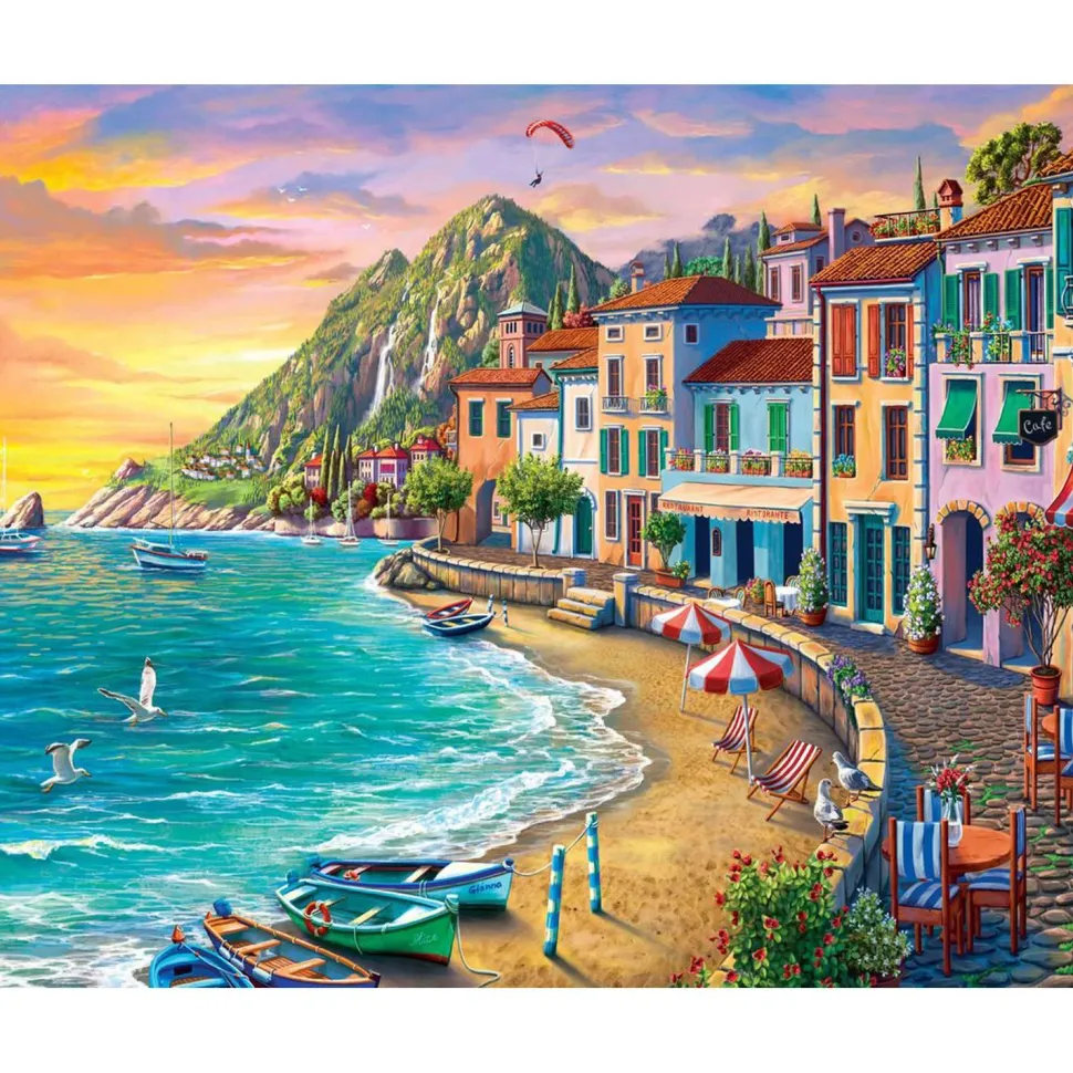 Peinture au numéro : Vacances à la plage - toile tendue sur châssis - Figured'Art