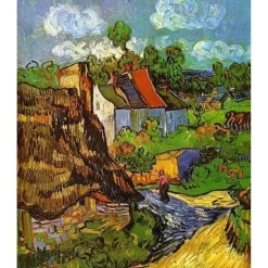 Peinture au numéro : Van Gogh - Maison Oise - sans châssis en bois - Figured'Art