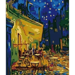 Peinture au numéro : Van Gogh – Cafe - toile tendue sur châssis - Figured'Art
