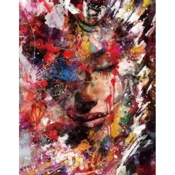 Peinture au numéro : Visage féminin abstrait - sans châssis en bois - Figured'Art
