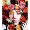 Peinture au numéro : Visage de roses - toile tendue sur châssis - Figured'Art