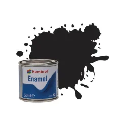Peinture N°21 Noir - Brillant : Enamel : 50 ml - Humbrol
