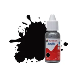 Peinture N°85 Noir - Satin : Acrylique : 14 ml - Humbrol