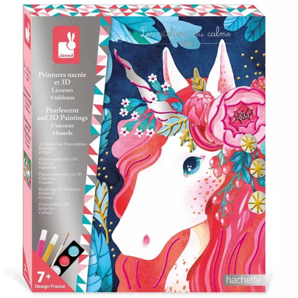 Peinture Nacrée et 3D Licorne - Janod